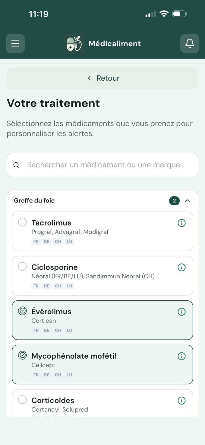 Vos traitements