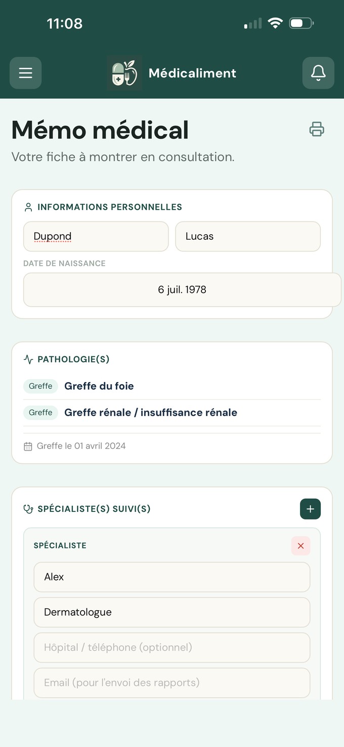 Mémo médical